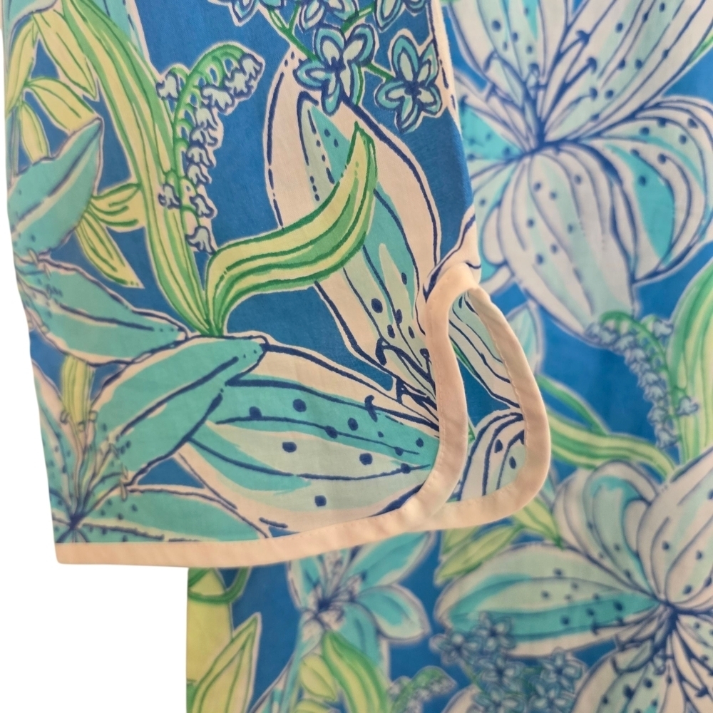 Lilly Pulitzer Vibrant Blue and Green Floral Dress - Picture 2 of 4